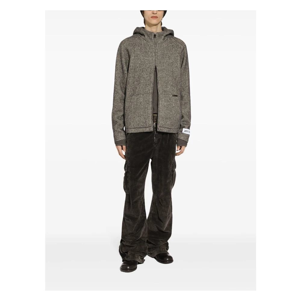 Dolce & Gabbana Ritsjack Melange Grijs Gray Heren