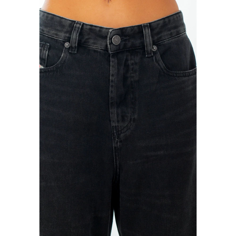 Diesel Zwarte Was Relaxed Jeans 1996 Stijl Black Dames