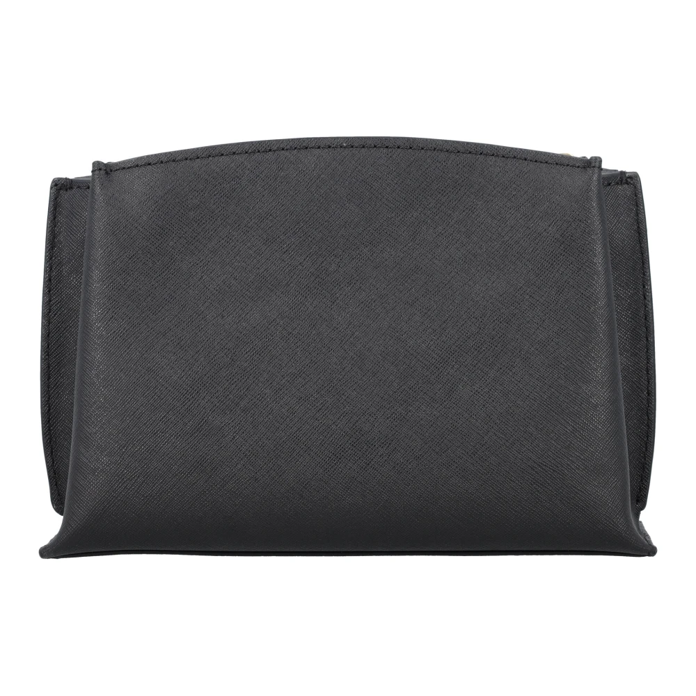 Michael Kors Ruby Saffiano Leren Messenger Tas Black Dames