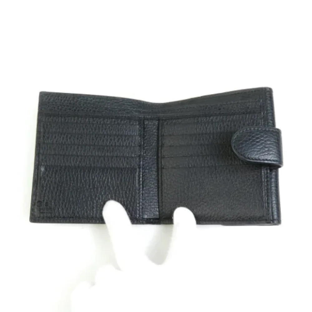 Gucci Vintage Pre-owned Leather wallets Black Dames