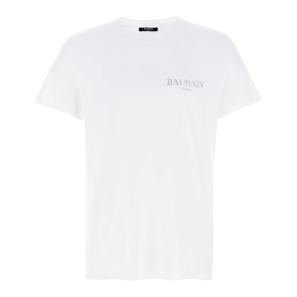 Balmain White Cotton T-Shirt - Male - T-Shirts - S - Tops