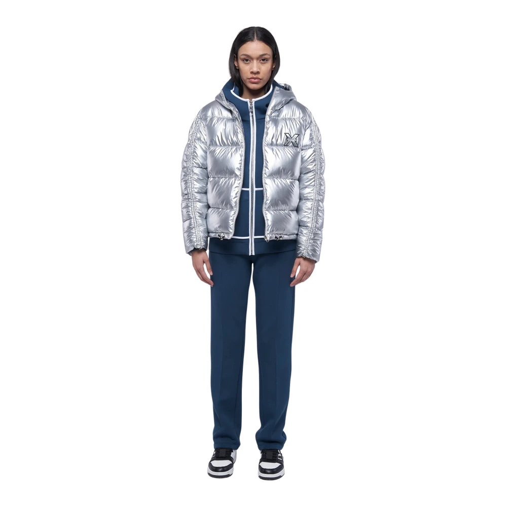 John Richmond Gewatteerde jas met logo Gray Dames
