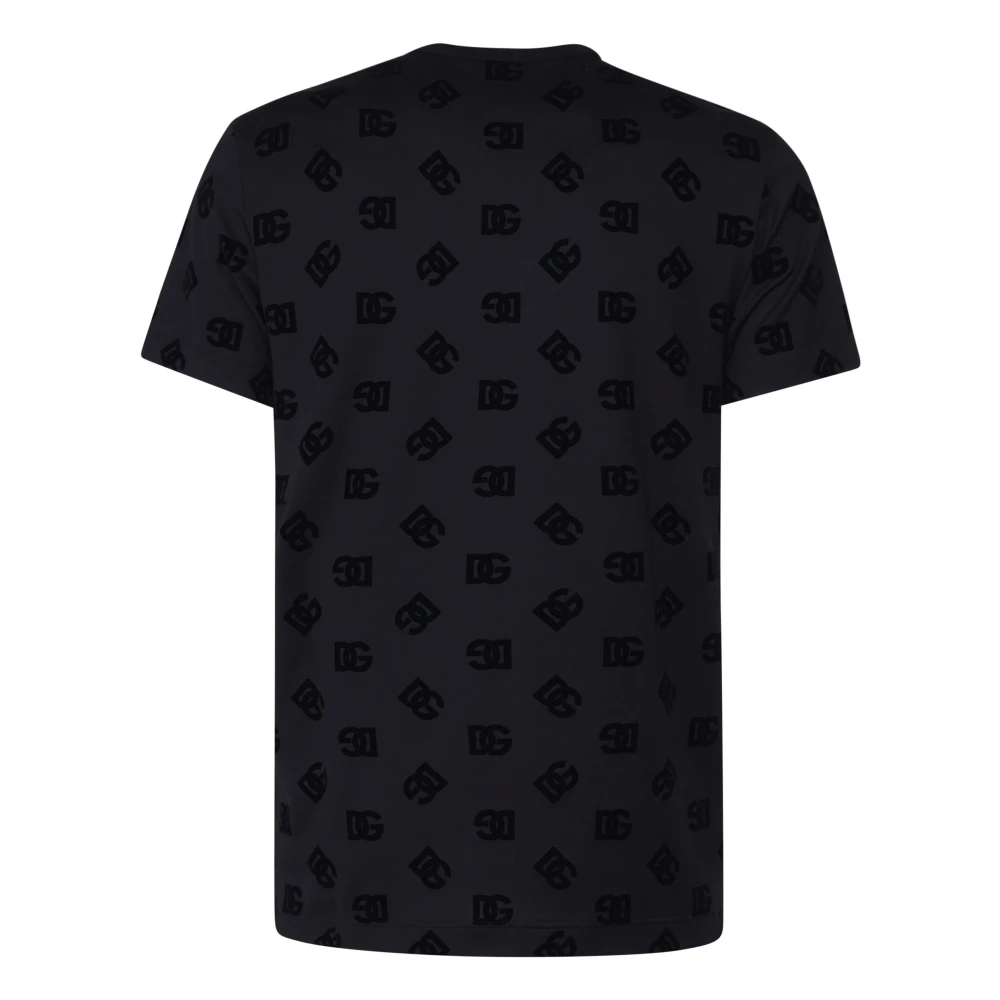 Dolce & Gabbana Zwarte Katoenen Jersey T-shirt Black Heren