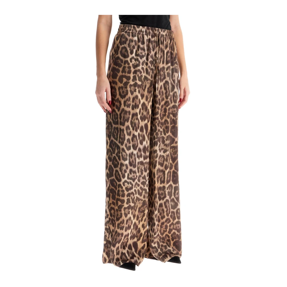 Stella Mccartney Dierenprint pyjamastijl broek Brown Dames