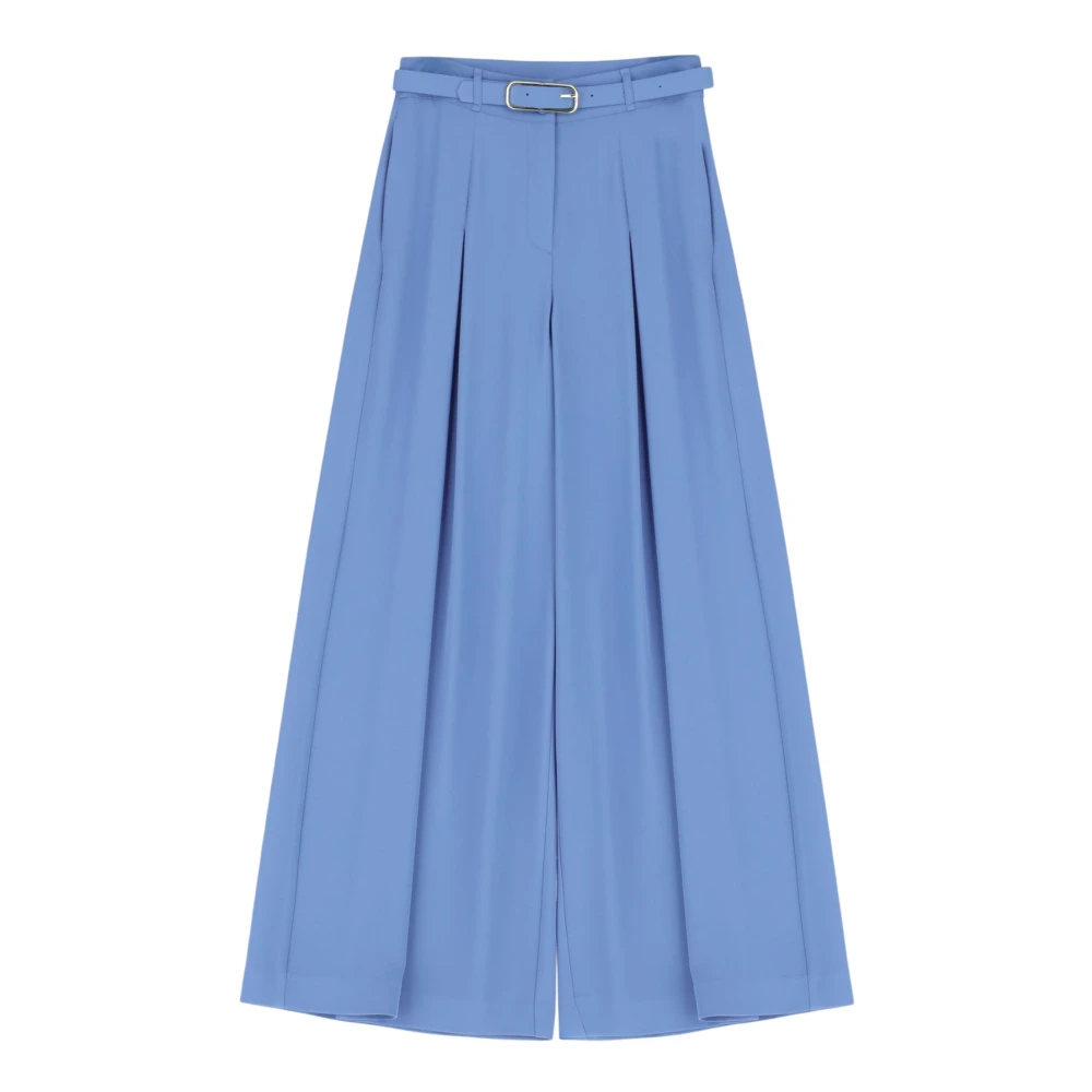 Imperial Women's Blue Wide Trousers, Xs, Pantalone A Palazzo