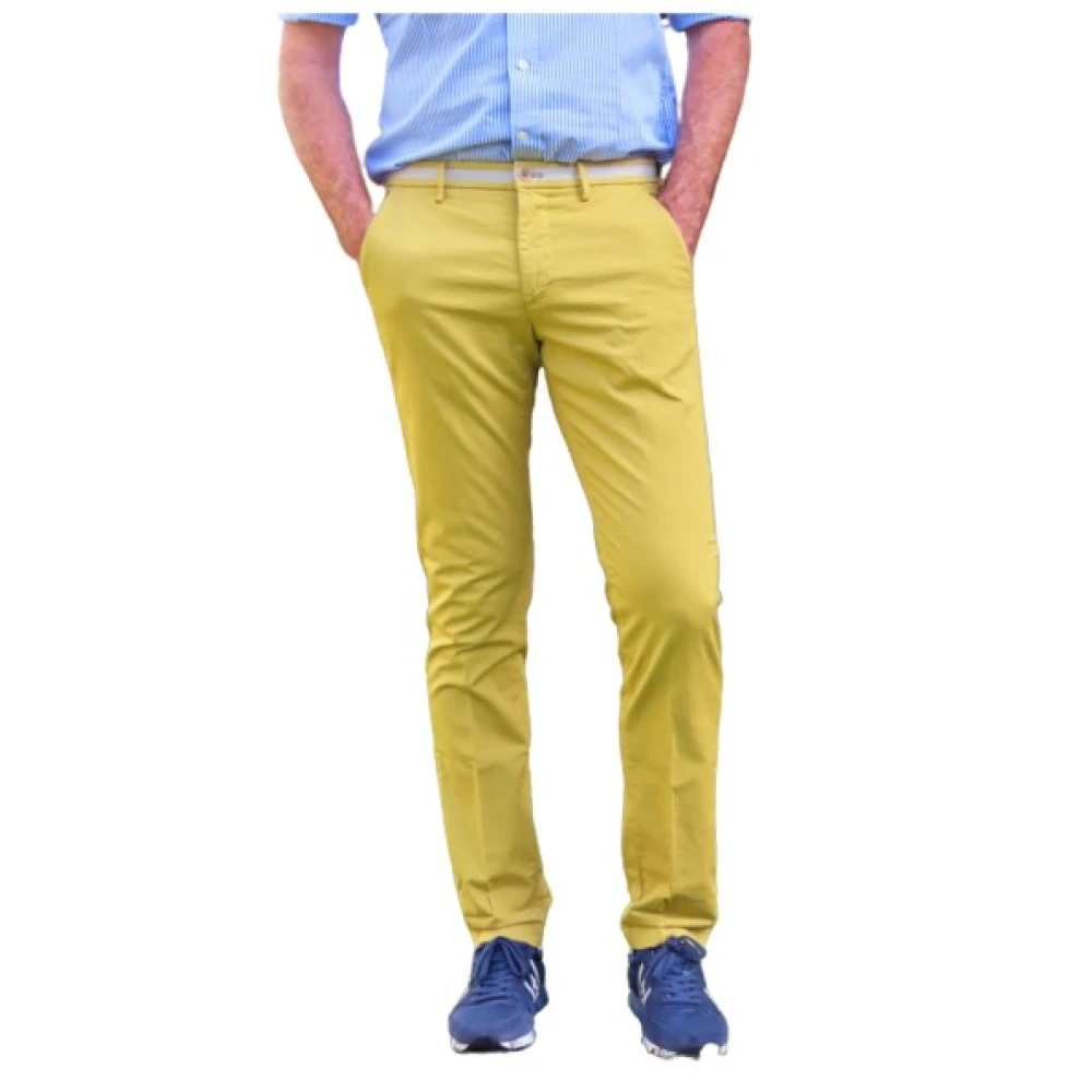 Mason's Slim Fit Torino University Broek Yellow Heren