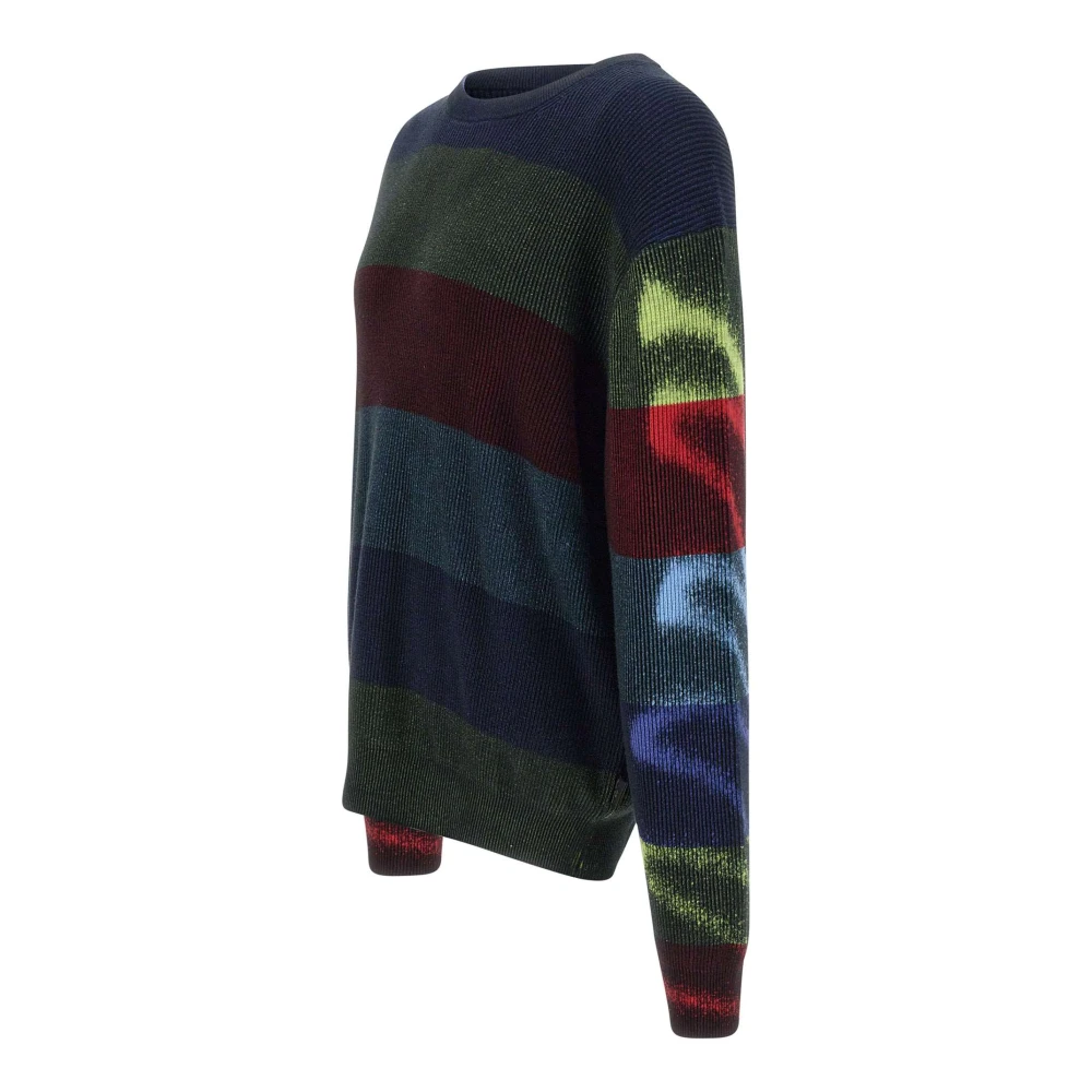 Paul Smith Kleur Blok Katoenen Trui Zacht Stof Multicolor Heren