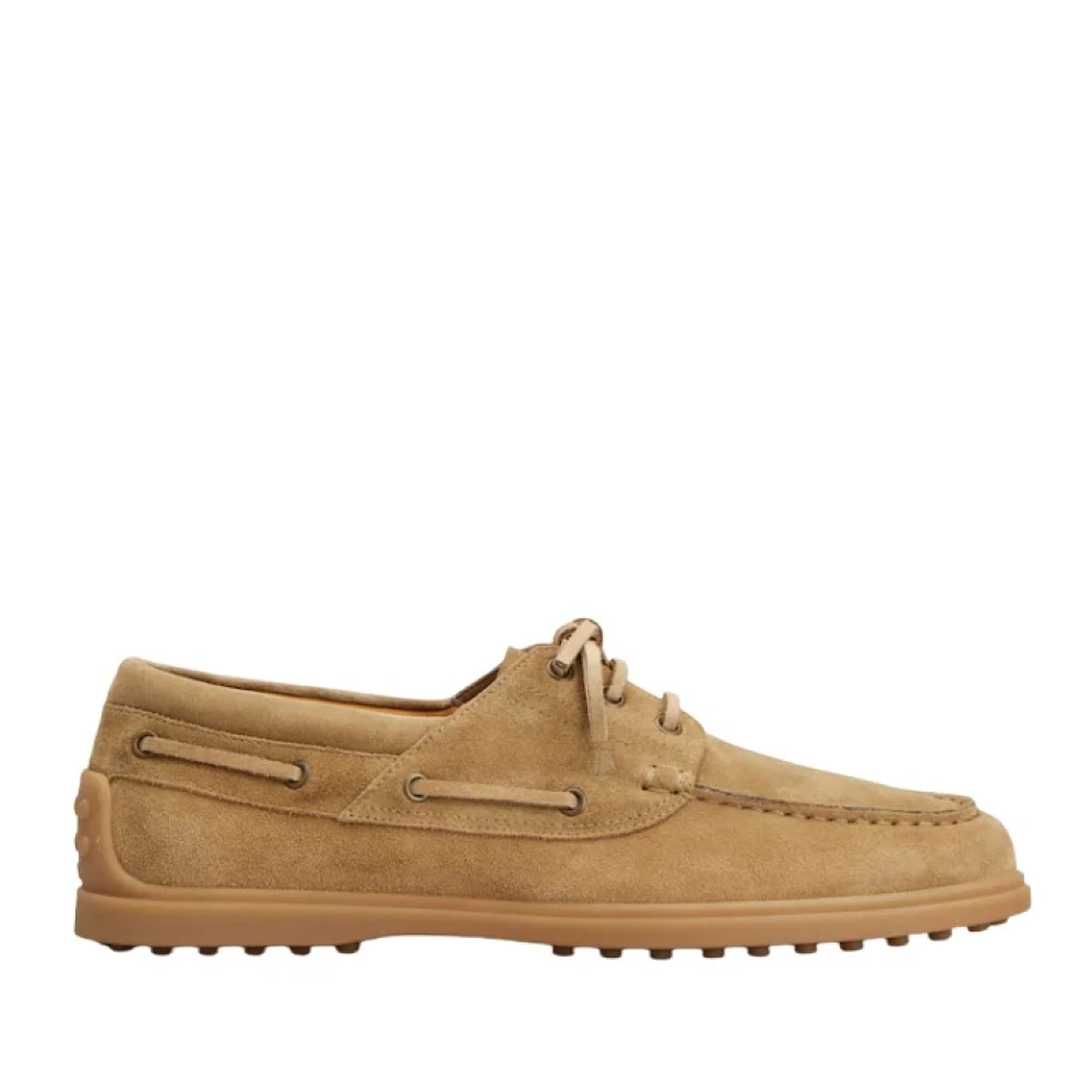 Tod's Men's Brown Boat Shoes, 7 Uk, Suede Boat Shoe