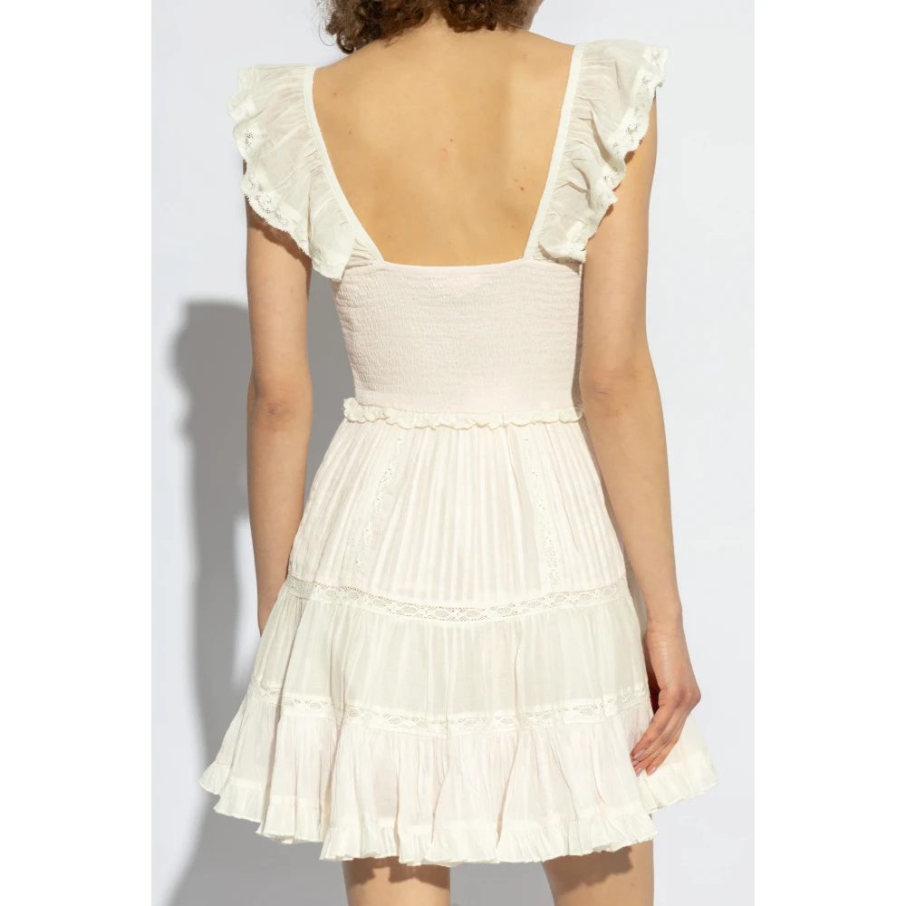 Loveshackfancy Jurk Presline Beige Dames