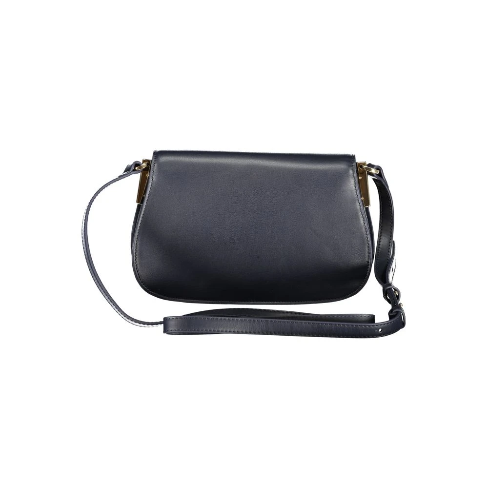 Tommy Hilfiger Blauwe Verstelbare Schoudertas met Drukknoopsluiting Blue Dames
