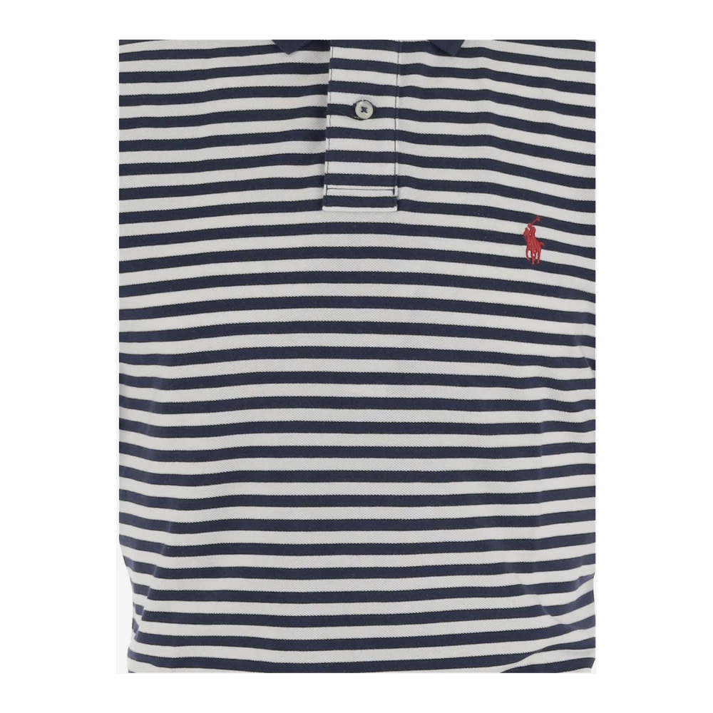 Polo Ralph Lauren Gestreept Katoenen Poloshirt Gray Heren