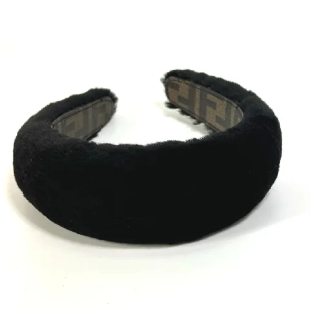 Fendi Vintage Pre-owned Fabric hair-accessories Black Dames