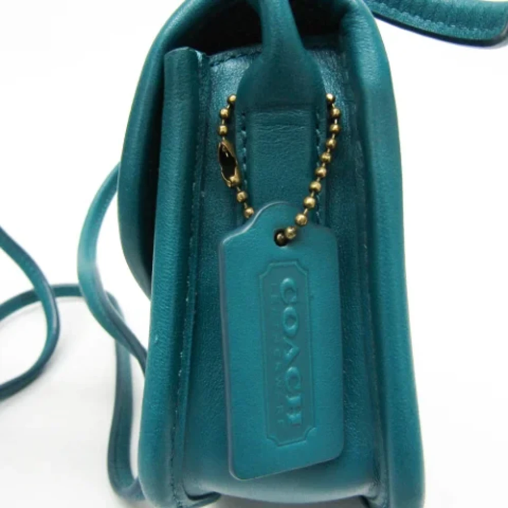 Coach Pre-owned Leather shoulder-bags Blue Dames
