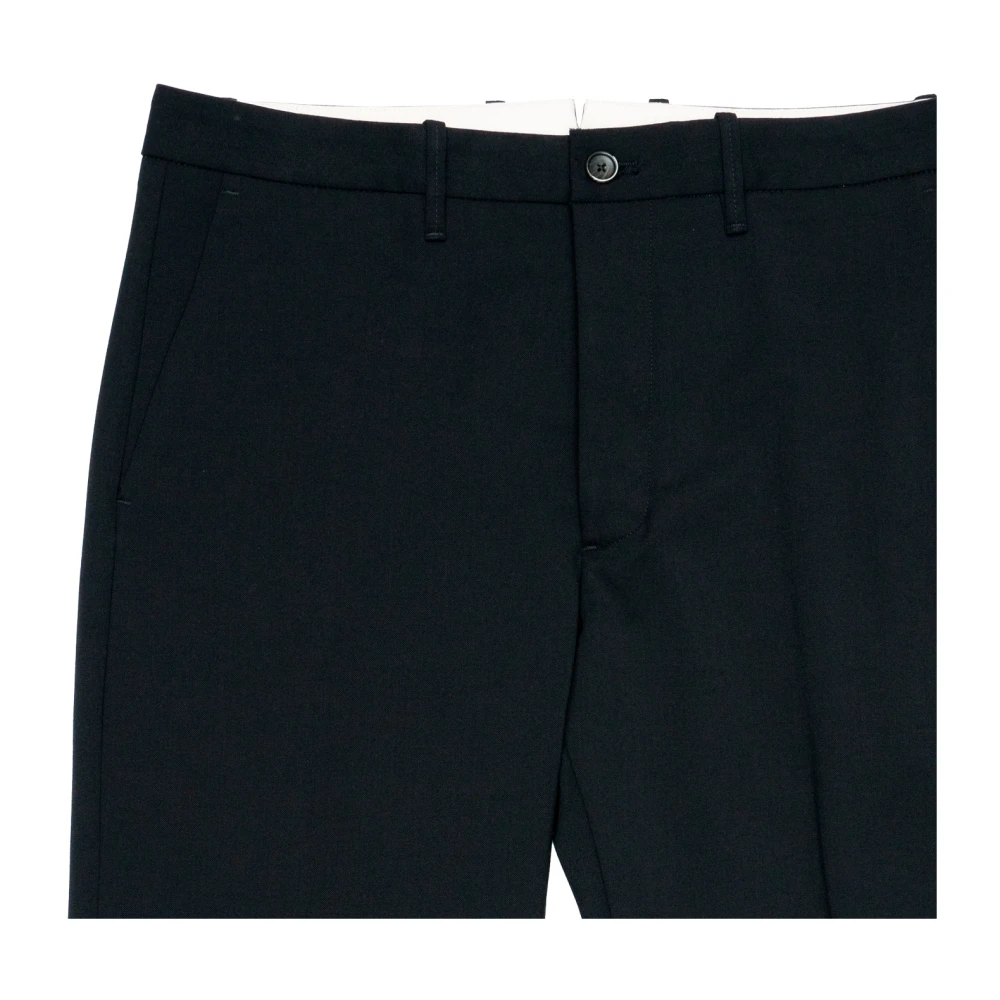 Nine In The Morning Relaxed Fit Wol Chino Broek Black Heren