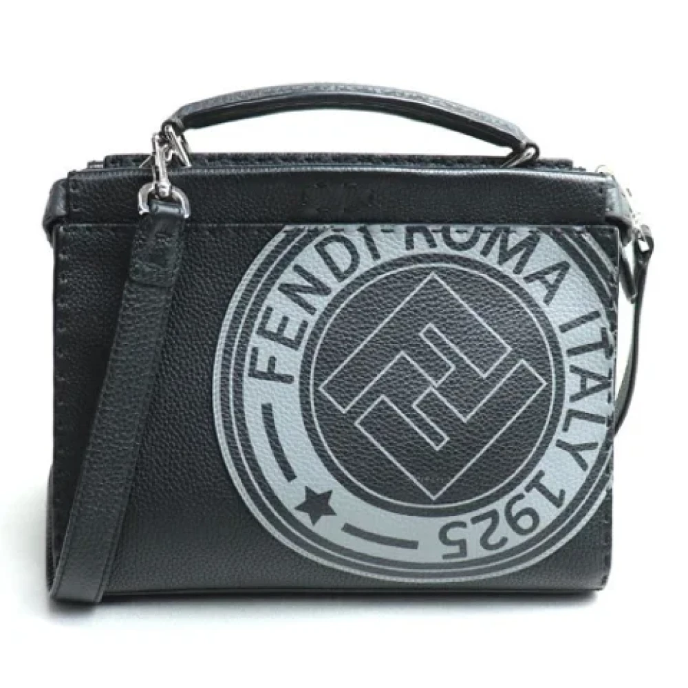 Fendi Vintage Pre-owned Leather handbags Black Heren