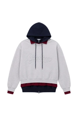 Frayed Script Layered Crewneck