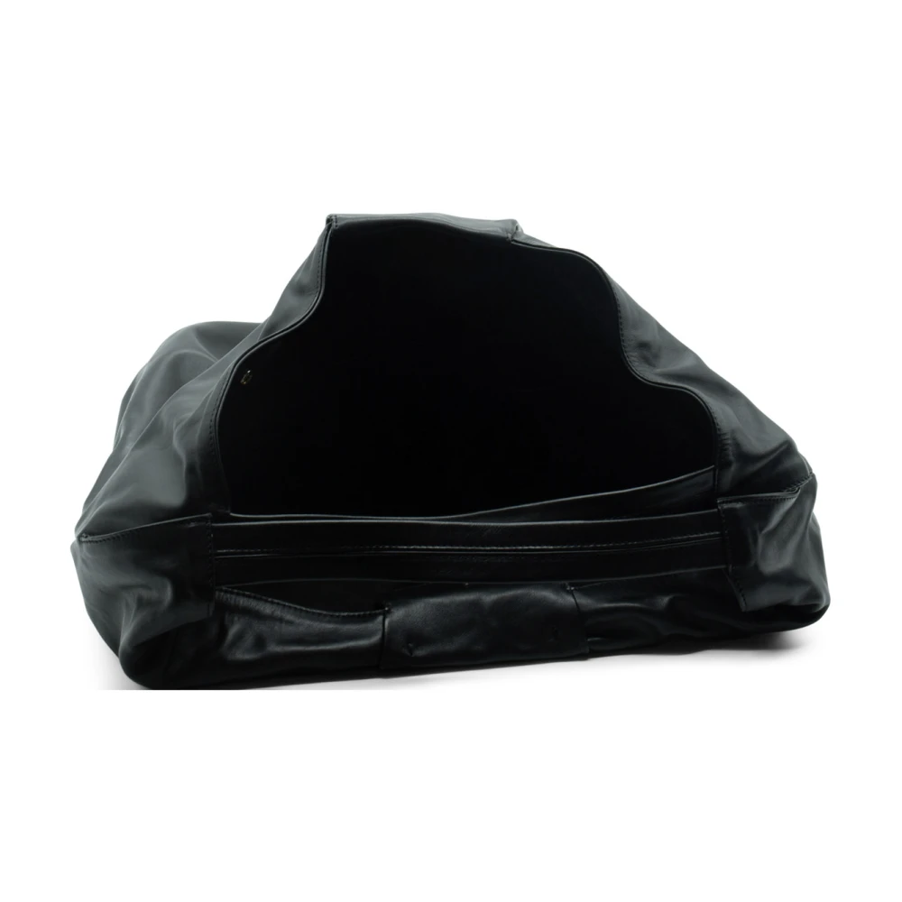 Vic Matié Zwarte Maxi Shopper met Plooien Black Dames