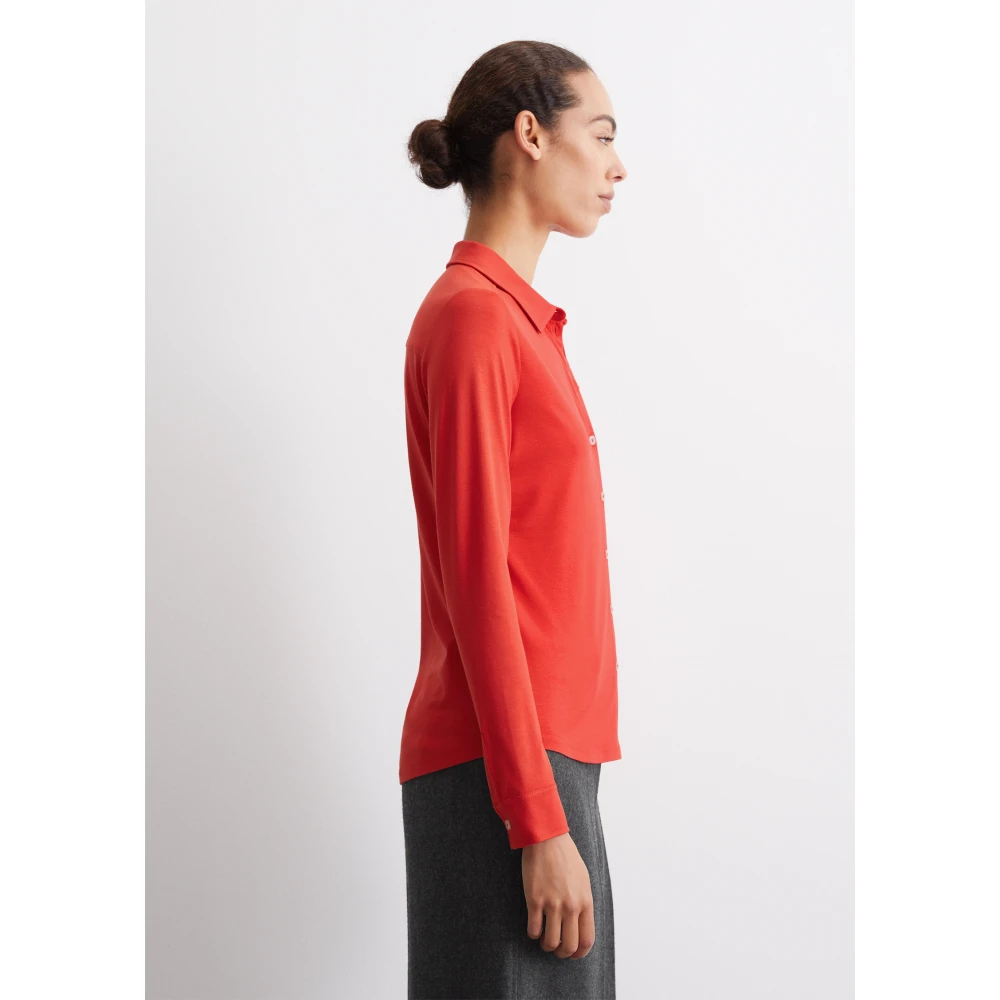 Marc O'Polo Reguliere jerseyblouse Red Dames