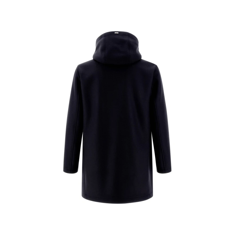 Herno Hooded Wolmix Jas Blue Heren