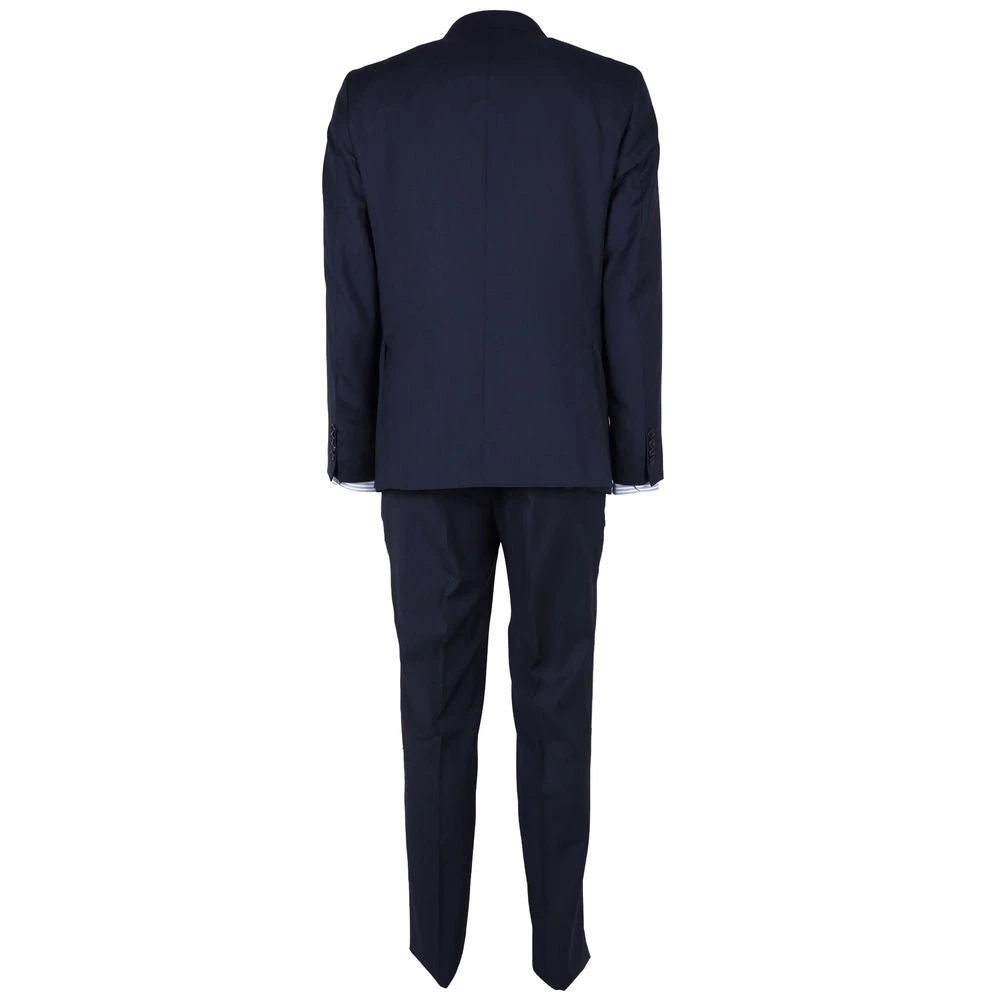 Made in Italia Blauw Wol Herenpak Blue Heren