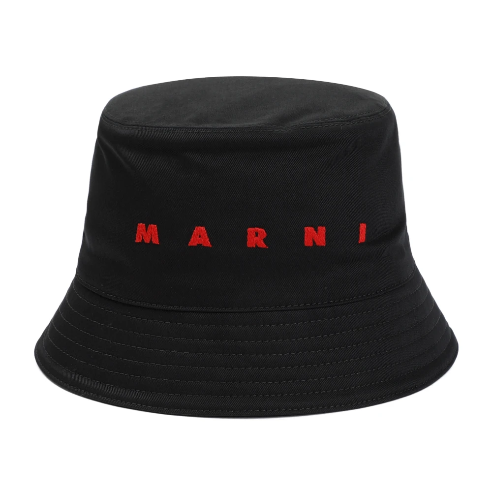 Marni Zwarte Bucket Hat Black Heren
