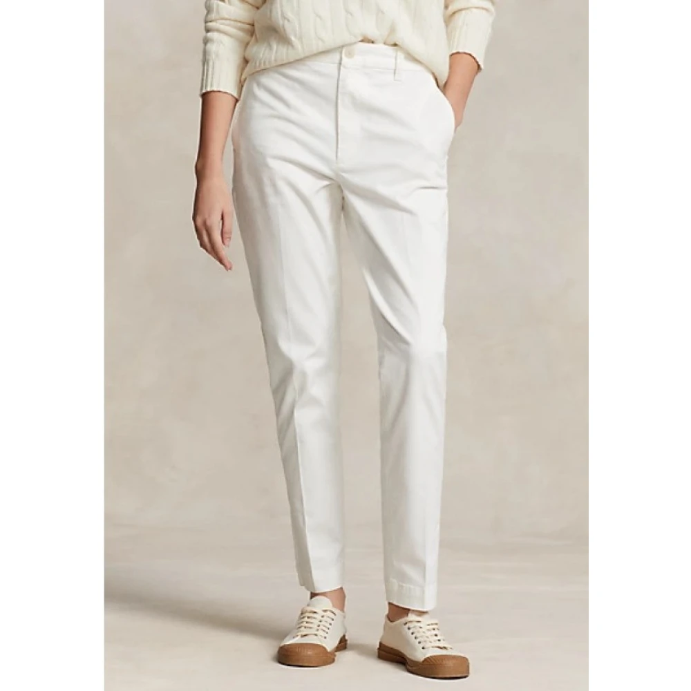 Polo Ralph Lauren Slim-Fit Twill Chinos White Dames