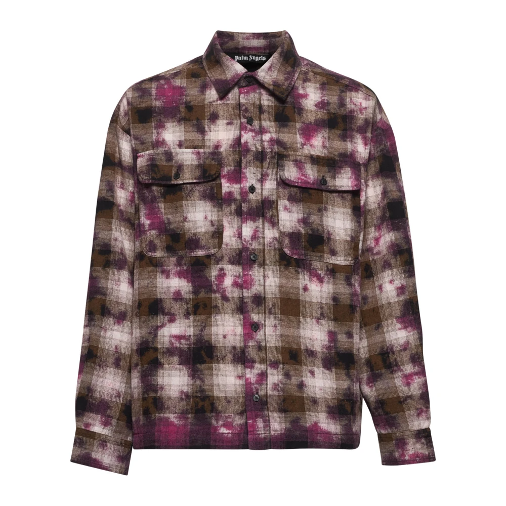 Palm Angels Overhemd met gebogen logo en knopen Multicolor Heren