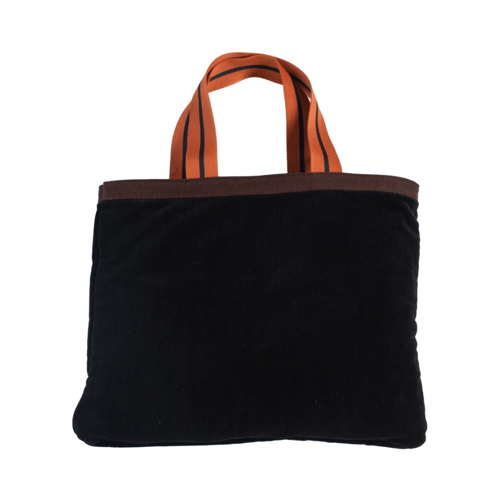 Ermenegildo Zegna Zwart Katoenen Jacquard Strandlaken Black Heren
