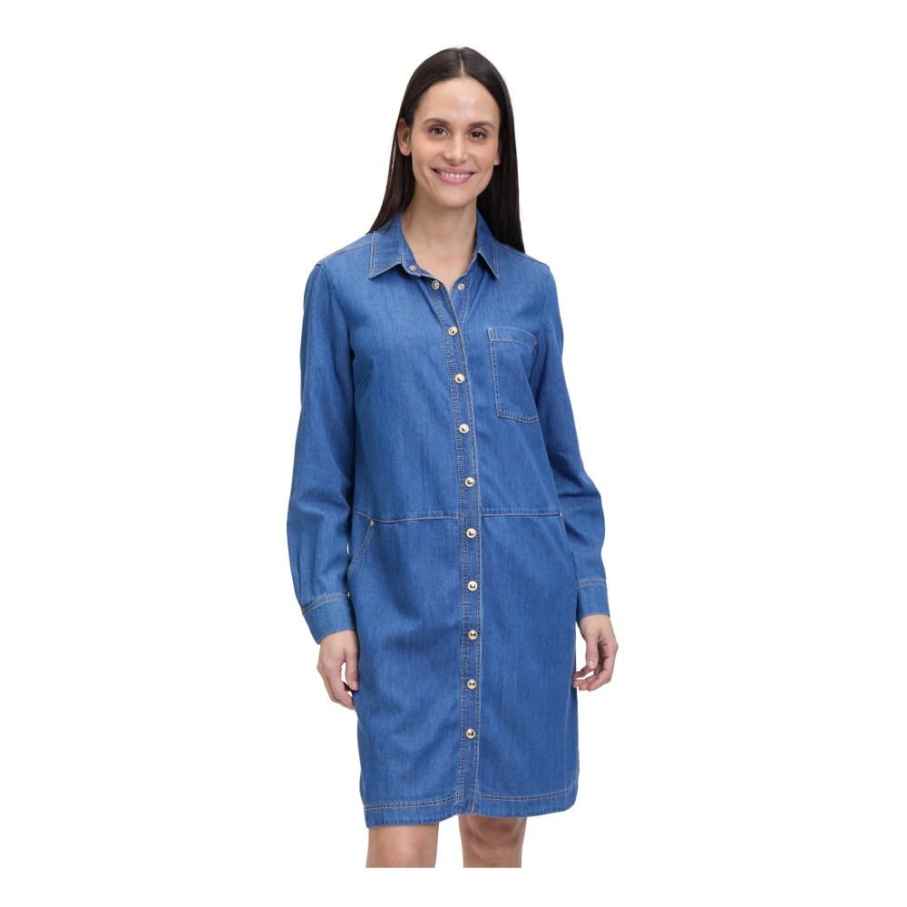 Betty Barclay Knoopsluiting Jurk Blue Dames
