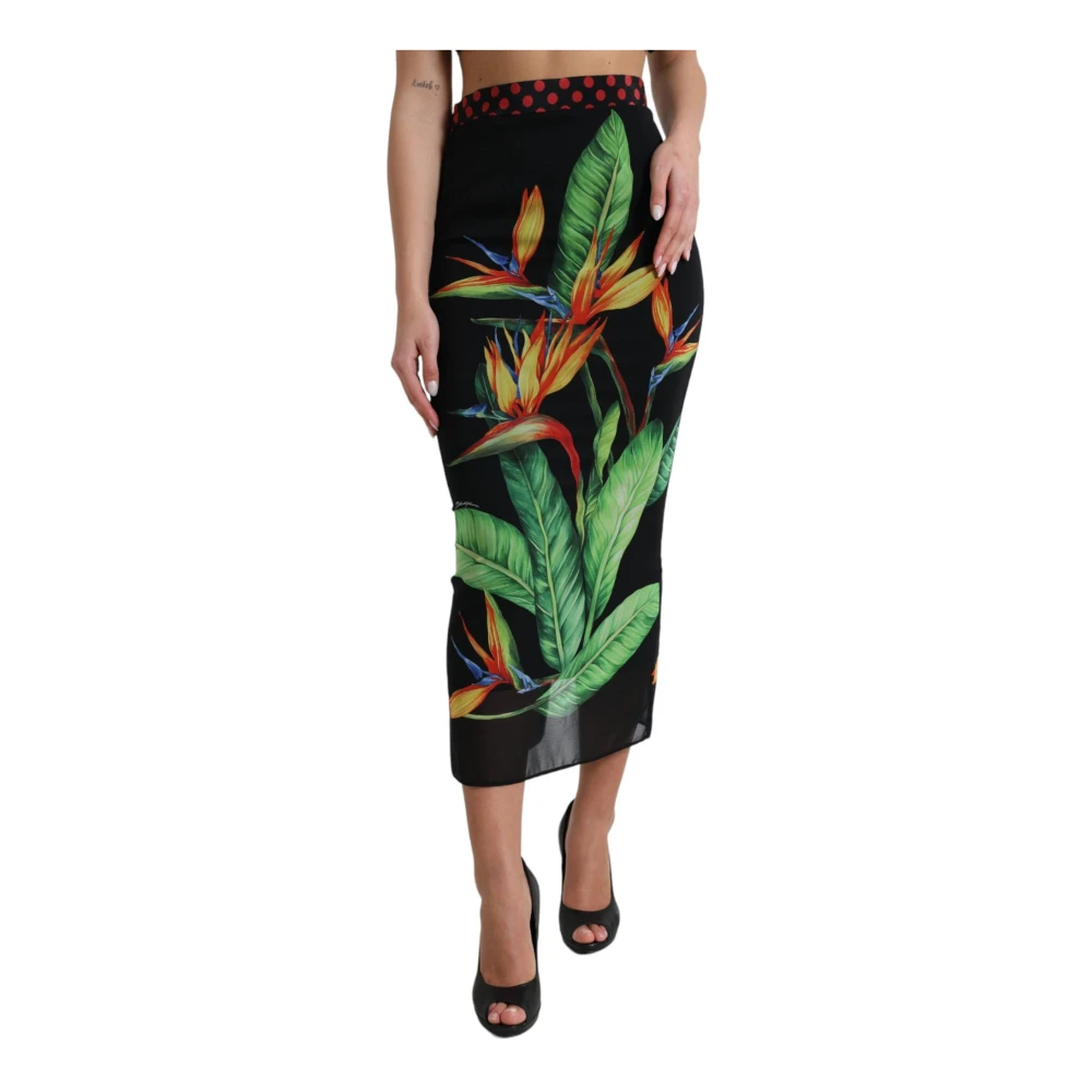 Dolce & Gabbana Bloemen hoge taille potloodrok Multicolor Dames