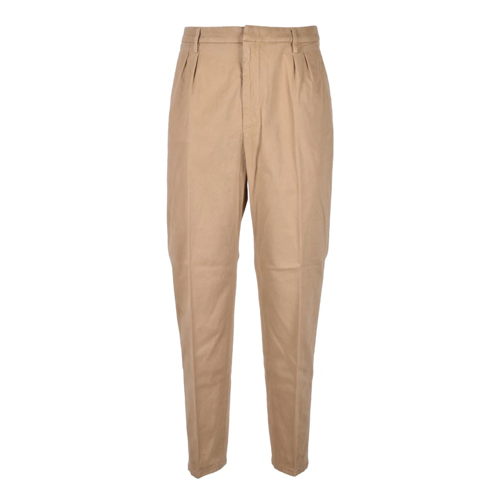 Dondup Katoen Elastaan Broek Beige Heren