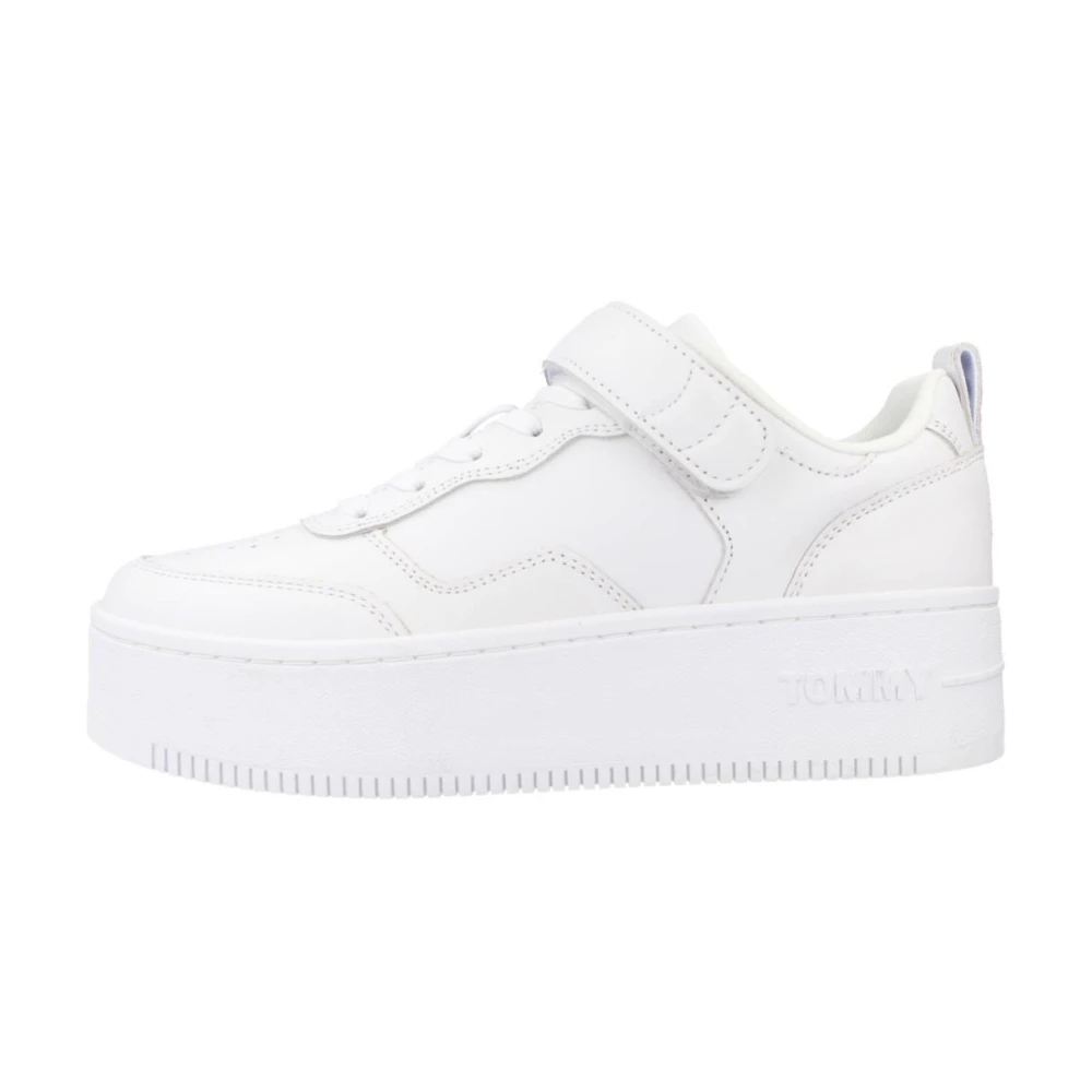 Tommy Jeans Sneakers met plakband en flatform Dames Schoenen Wit