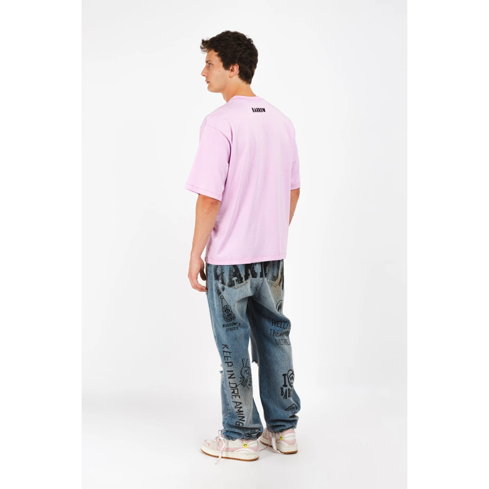 Barrow T-shirt met print Purple Unisex