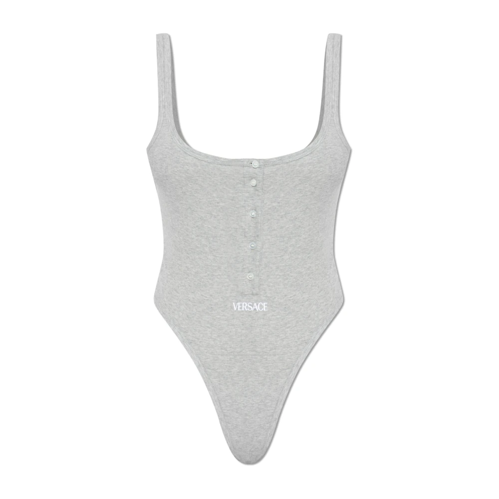 Versace Femme Gris - Body Bretelles - Tops - Taille: 44 Fr