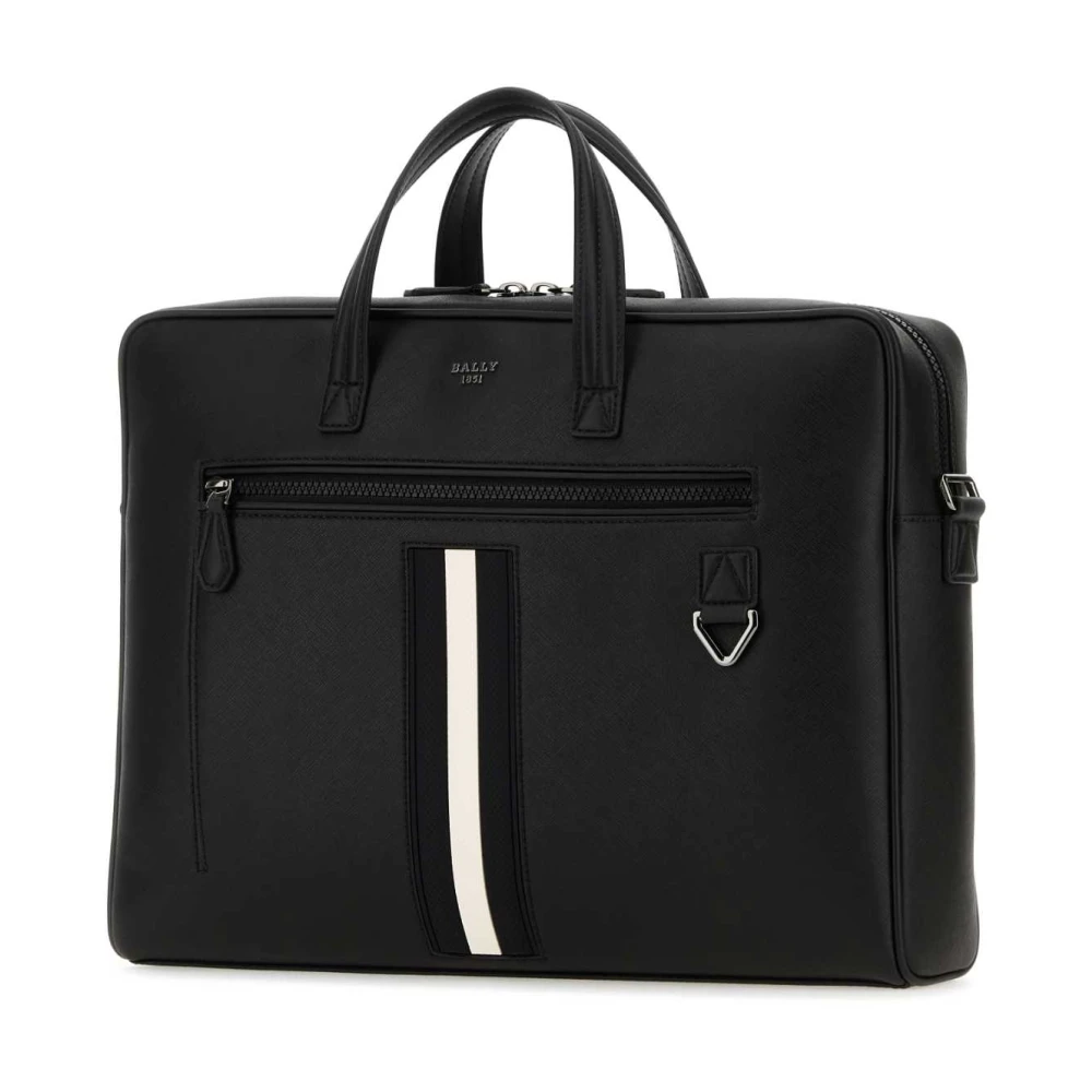 Bally Klassieke Leren Aktetas Black Heren