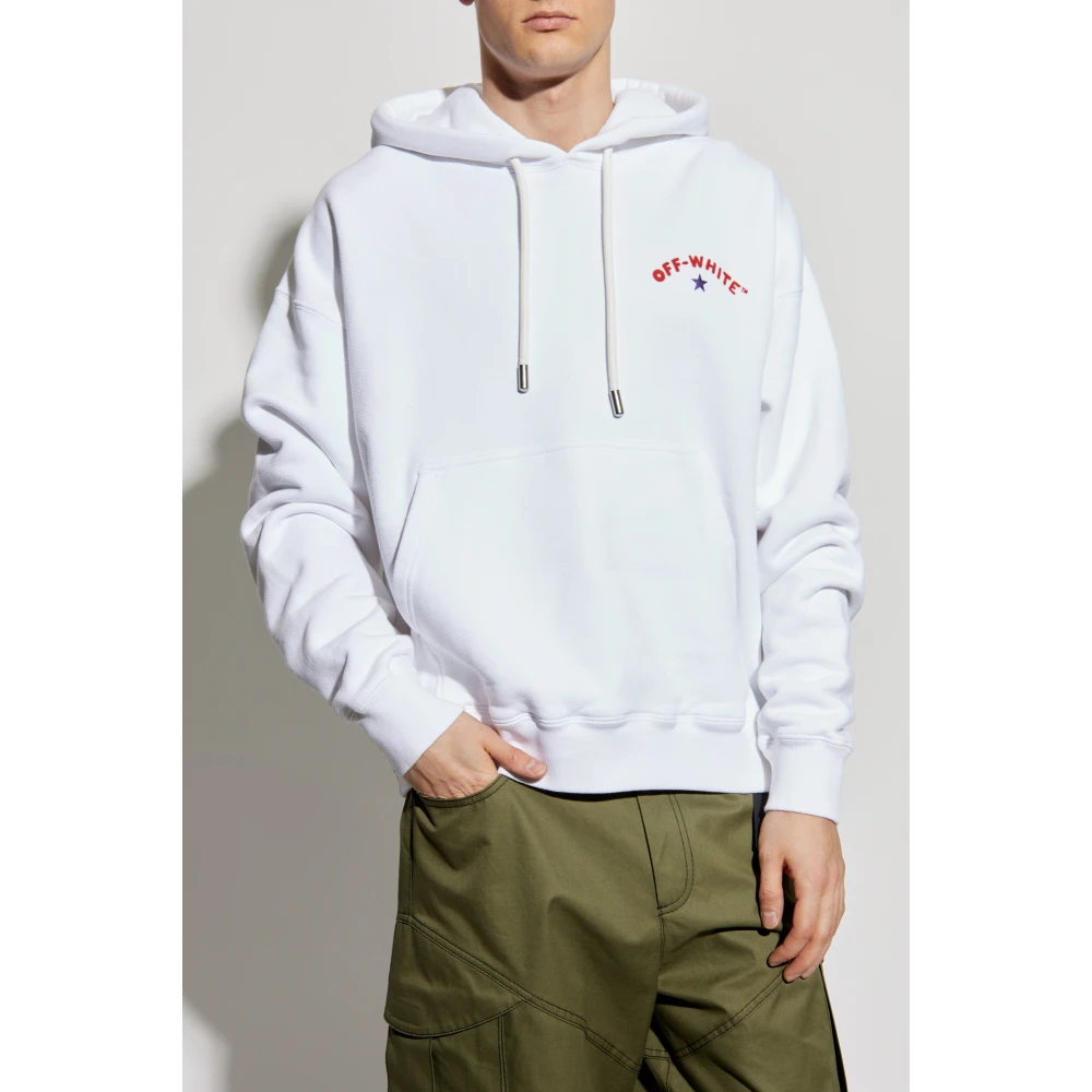 Off White Sweatshirt met logo White Heren