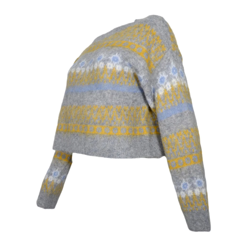 Hugo Boss Dames Ronde Hals Wollen Trui Multicolor Dames