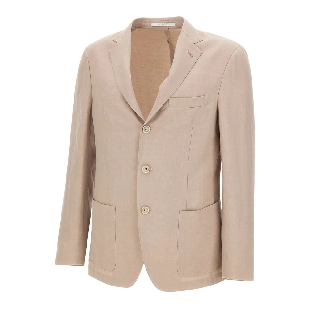 Eleventy Men's Beige Blazers, M, Single-Breasted Blazer