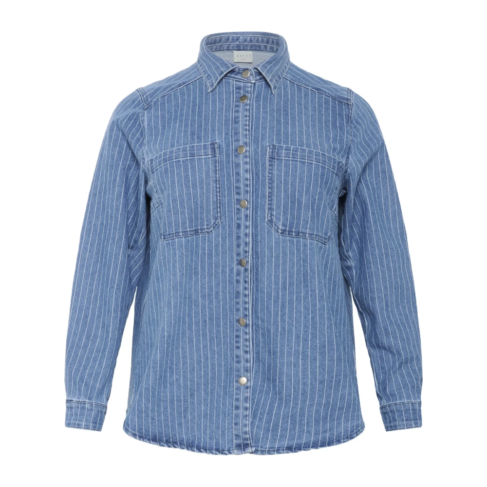 Blouses & Shirts > Denim Shirts - - Kaffe Curve - Modalova