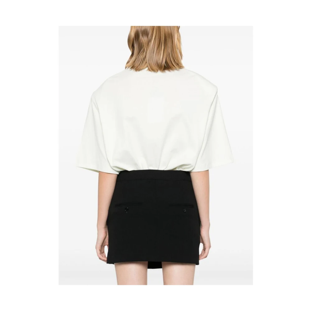 Isabel marant Zwarte Crepe Rok met Naaddetails Black Dames