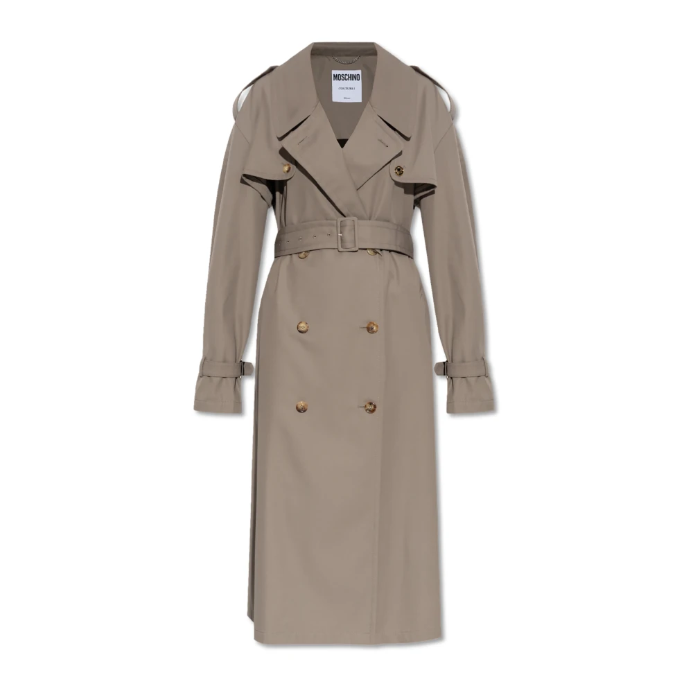 Moschino Trenchcoat met zakken Beige Dames