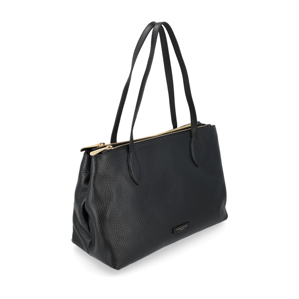 Gianni Chiarini Zwarte Leren Crossbody Tas Black Dames