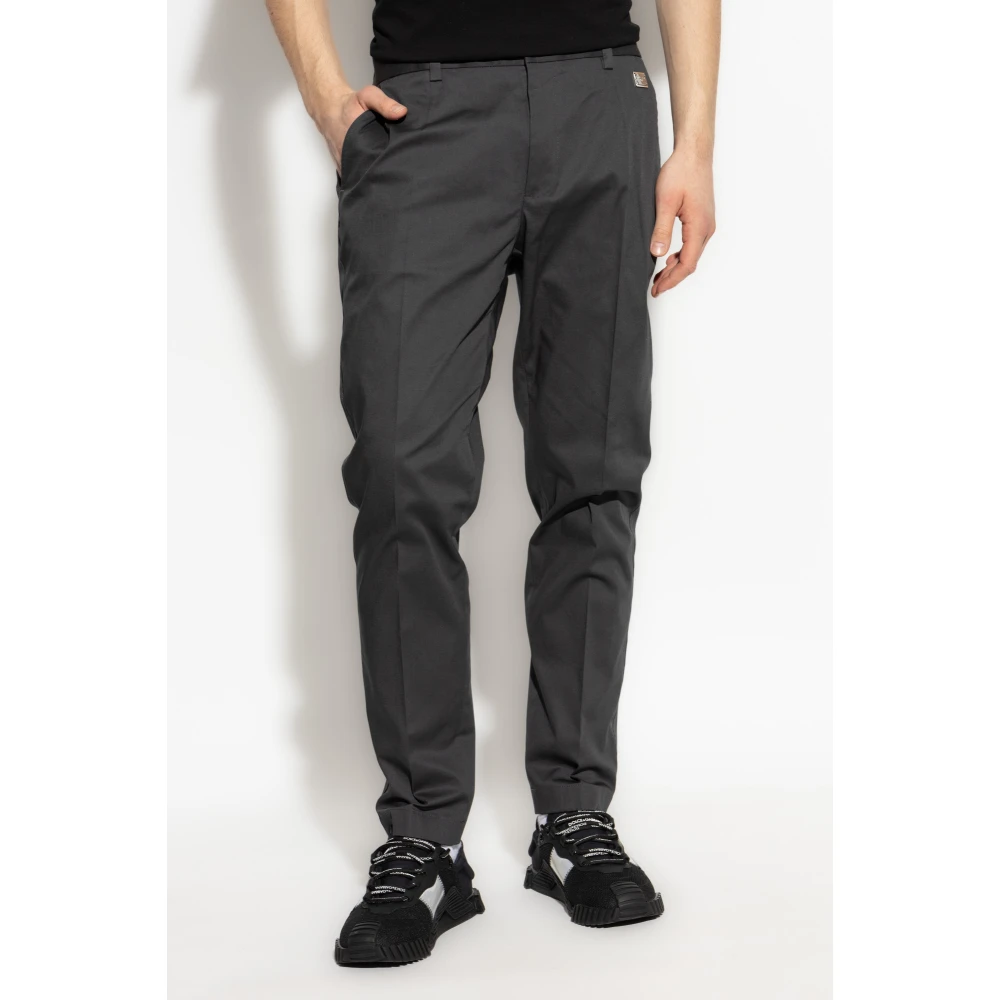 Dolce & Gabbana Katoenen broek Gray Heren