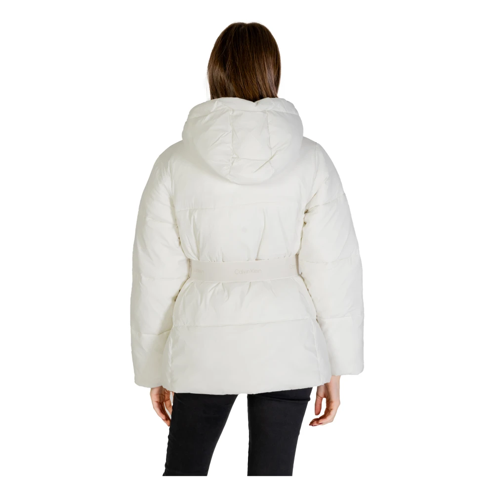 Calvin Klein Jeans Korte Pufferjas Vrouwen Herfst Winter White Dames