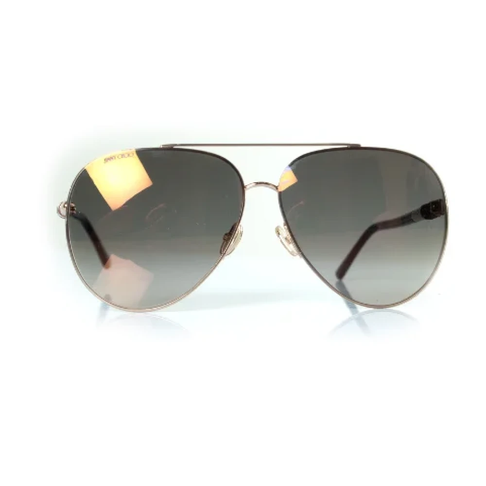 Jimmy Choo Pre-owned Fabric sunglasses Black Dames
