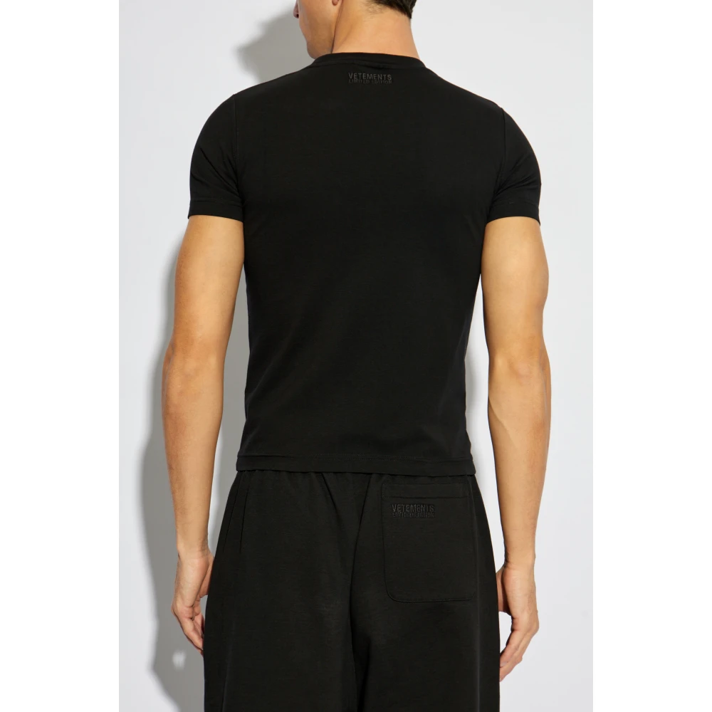 Vetements T-shirt met print Black Heren