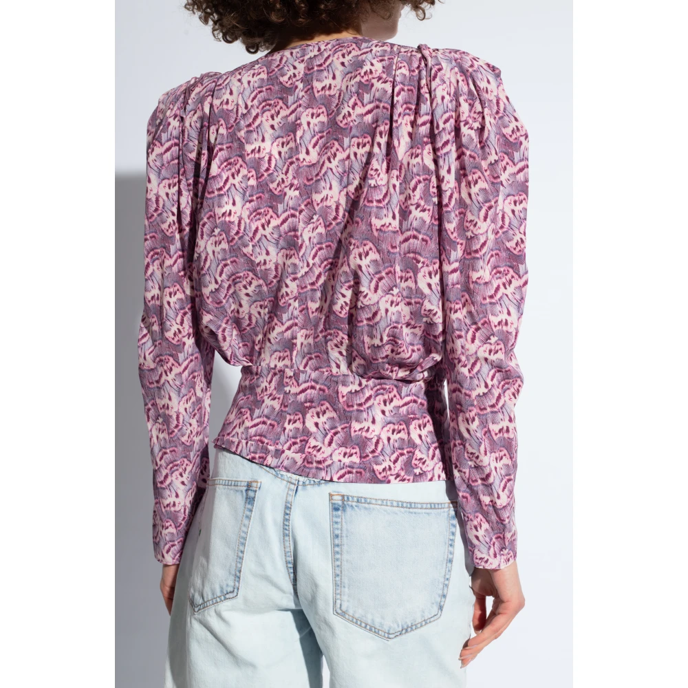 Isabel marant Zarga zijden top Purple Dames