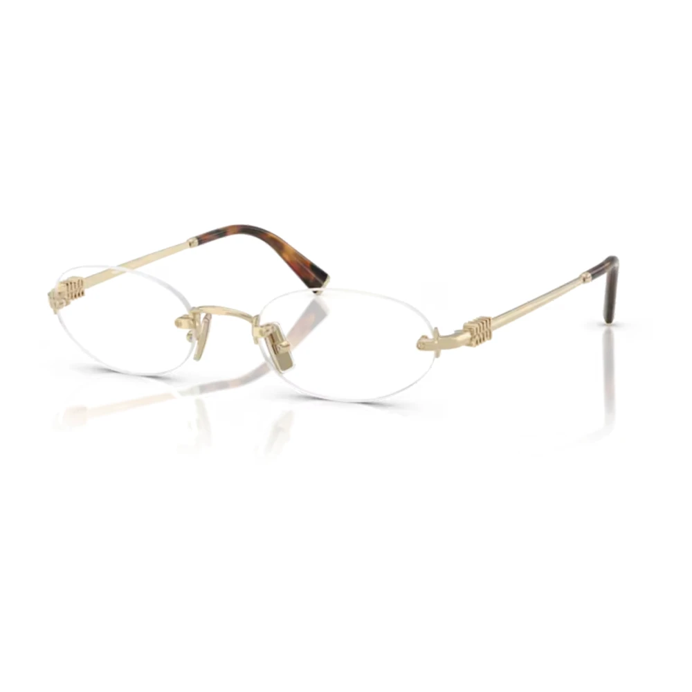 Miu Miu Unisex Yellow Glasses, 51 Mm, Pale Gold Eyewear Frames Sunglasses
