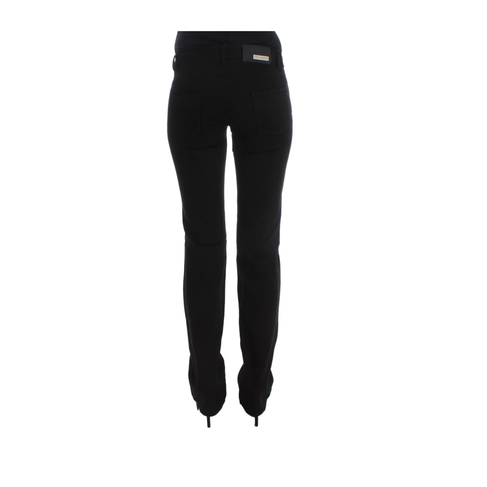 Costume National Zwarte Slim Fit Rits Jeans Black Dames