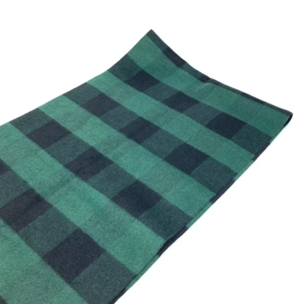 Dior Vintage Pre-owned Wool scarves Green Dames